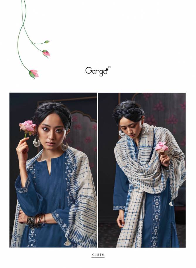 Izara By Ganga Designer Pattern Premium Cotton Dress Material Wholesale Shop In Surat